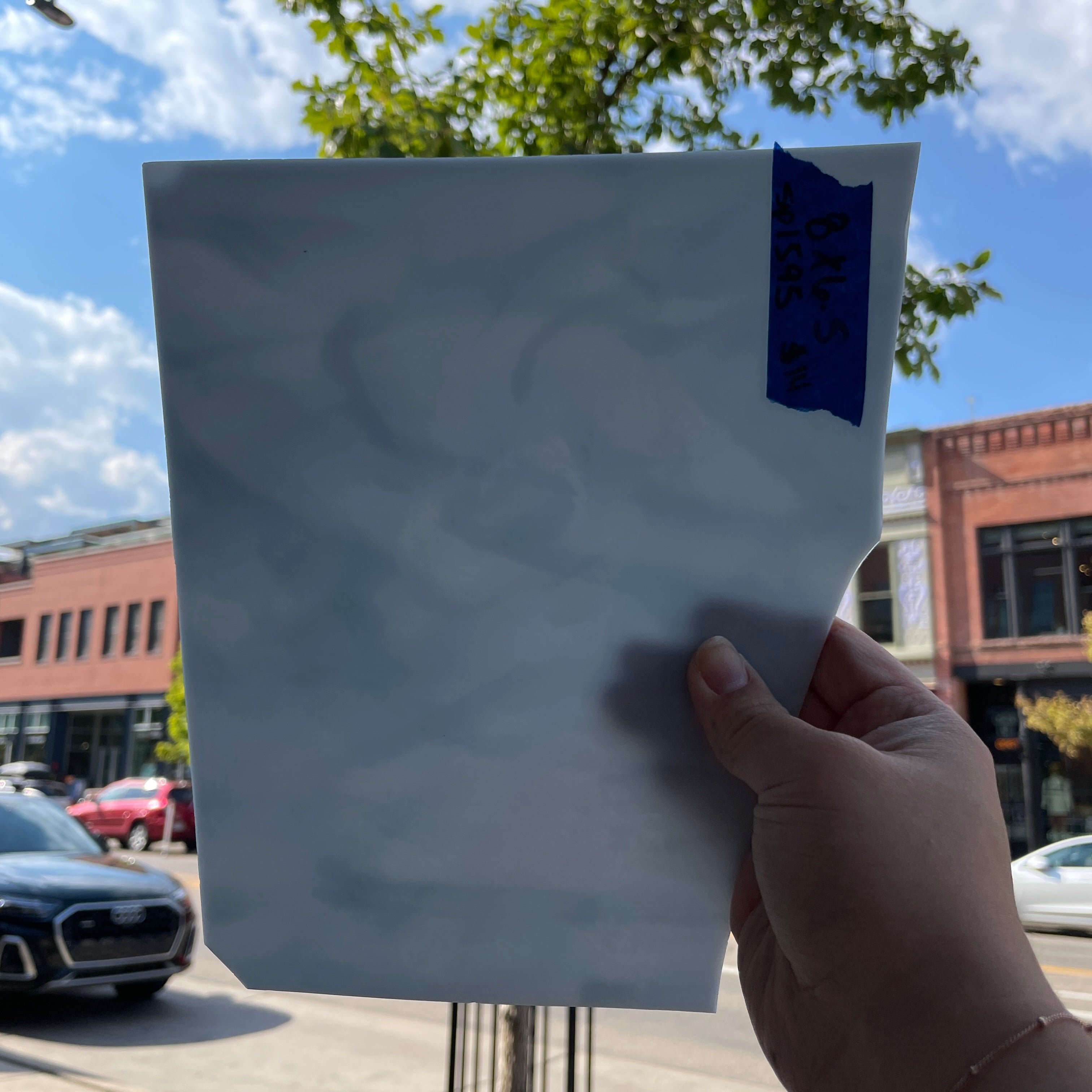 White Blue Mixed Opaque Spectrum Sheet Glass Colorado Glassworks