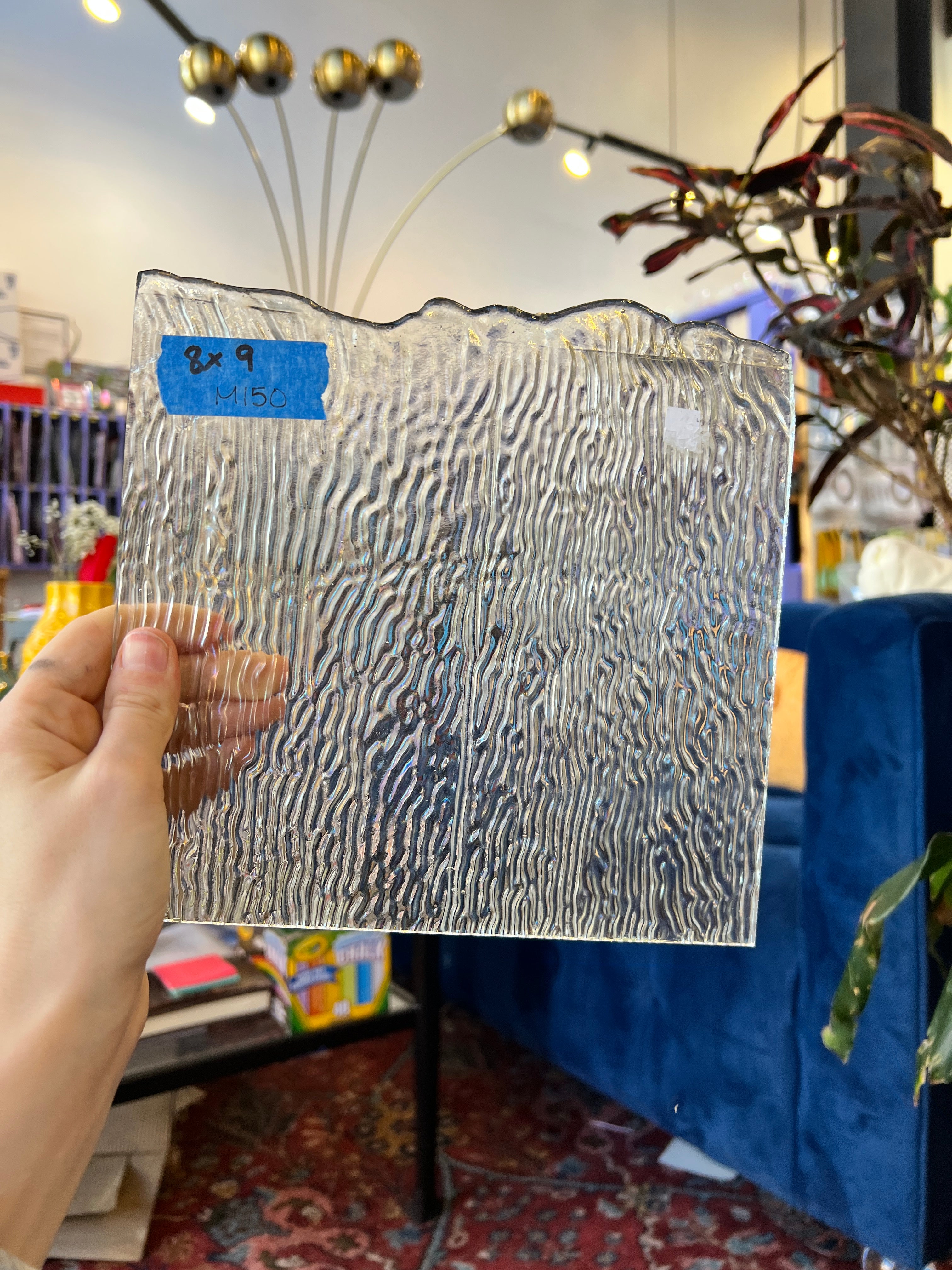 Vintage Clear Iridescent Squiggle Uroboros