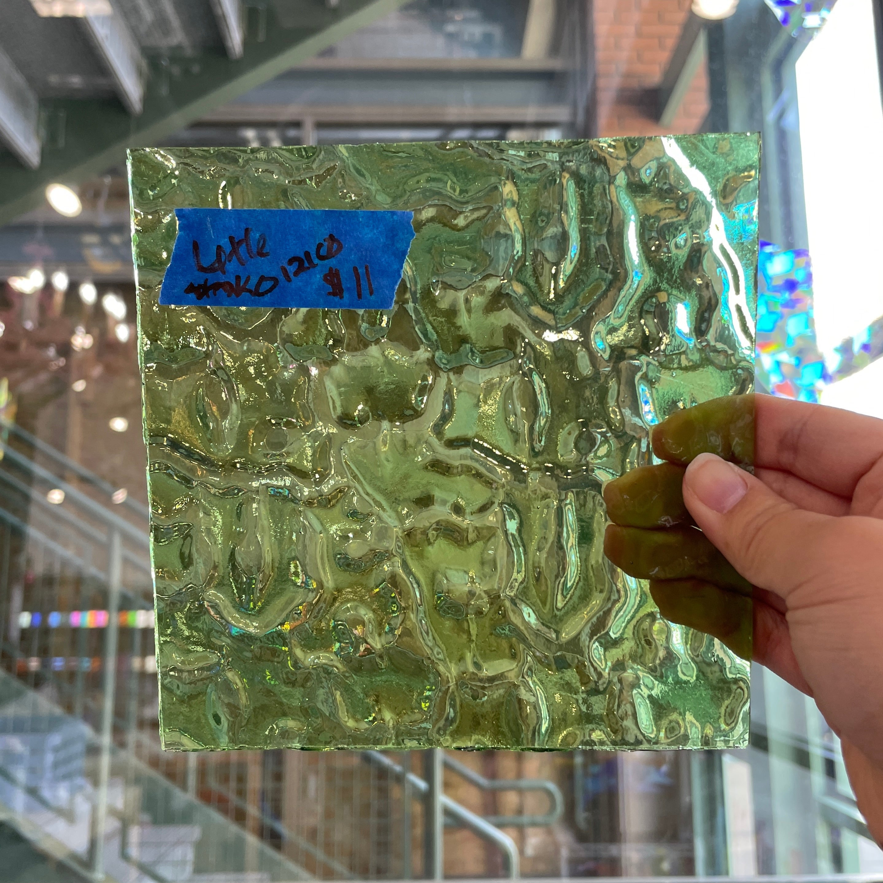Light Green Transparent Flemish Kokomo Sheet Glass Colorado Glassworks