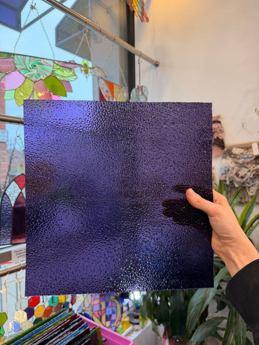 Transparent Violet Purple Dew Drop Wissmach (311V) Sheet Glass Unknown