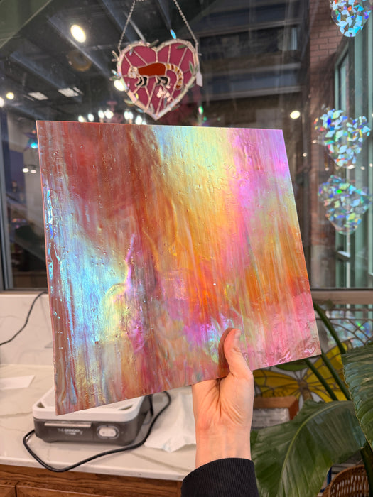 Iridescent Terracotta Mixed Sheet Glass Colorado Glassworks