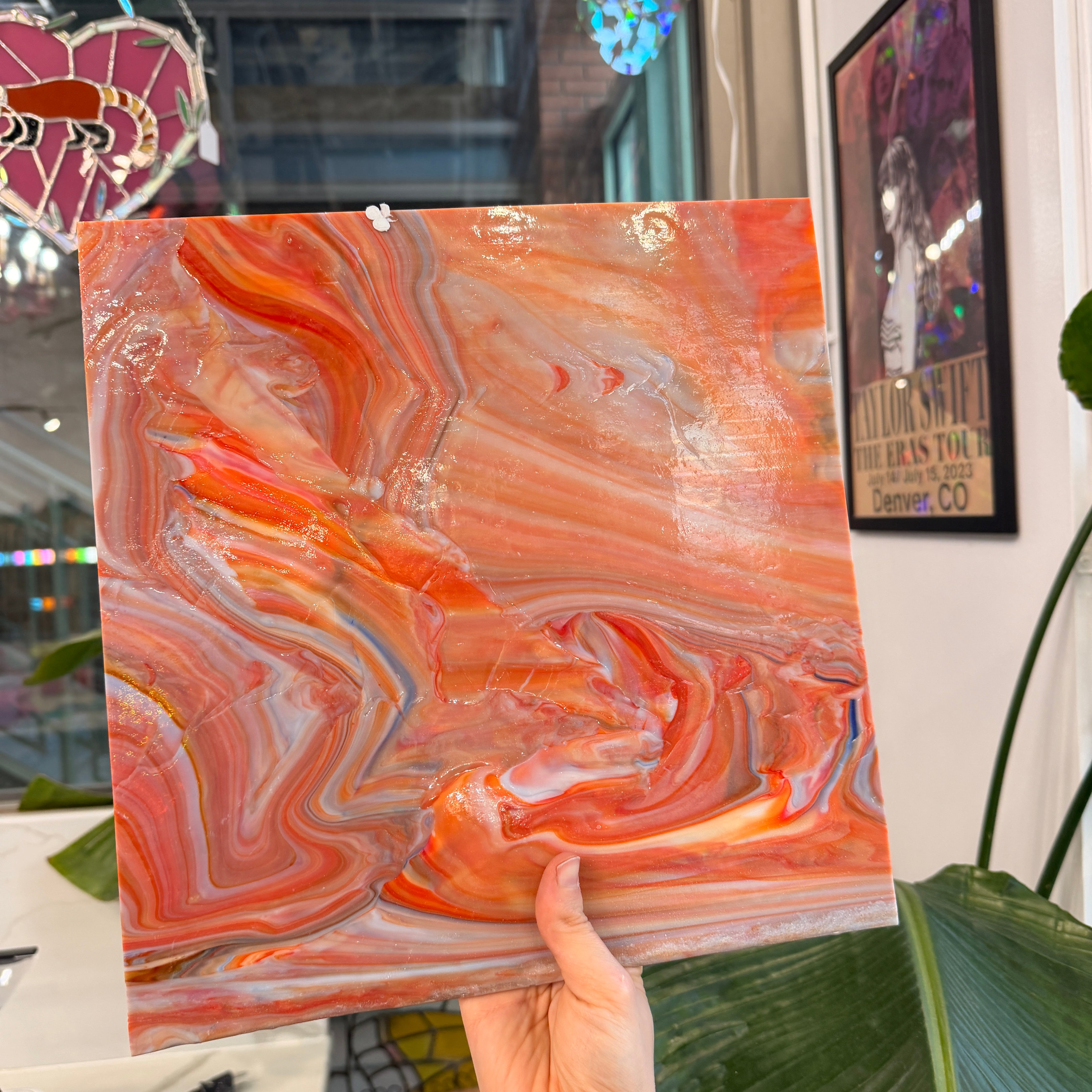 Iridescent Terracotta Mixed Sheet Glass Colorado Glassworks