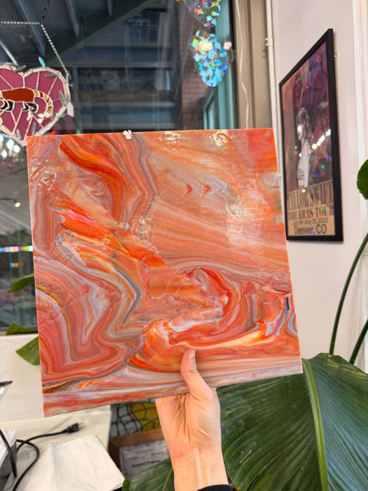 Iridescent Terracotta Mixed Sheet Glass Colorado Glassworks