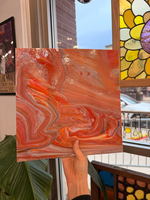 Iridescent Terracotta Mixed Sheet Glass Colorado Glassworks
