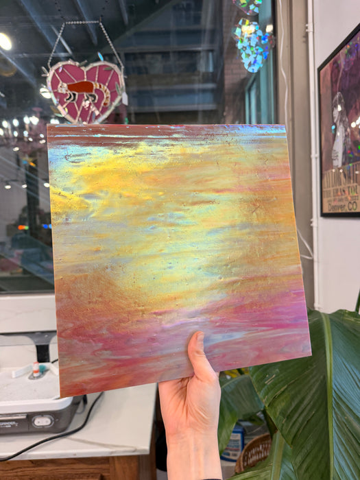 Iridescent Terracotta Mixed Sheet Glass Colorado Glassworks
