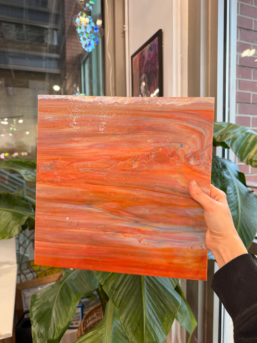 Iridescent Terracotta Mixed Sheet Glass Colorado Glassworks