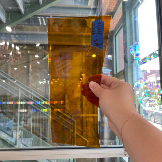 Amber Transparent Oceanside Fusible 96 COE Sheet Glass Colorado Glassworks