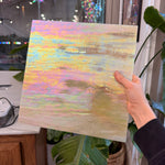 Mauve Iridescent Wispy Swirl Wissmach (WI 266LIR) Sheet Glass Colorado Glass Works