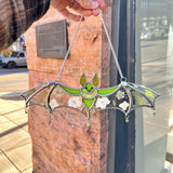 Green Pressed Flower Lola Bat (COGW x Andrea Guzzetta) Finished Pieces Colorado Glassworks