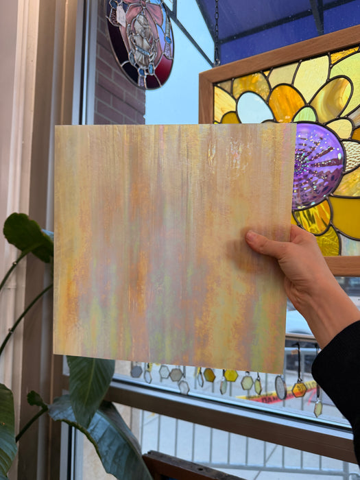 Amber Gold Iridescent Wissmach Sheet Glass Colorado Glass Works
