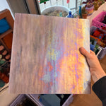 Mauve Iridescent Wispy Swirl Wissmach (WI 266LIR) Sheet Glass Colorado Glass Works