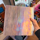 Mauve Iridescent Wispy Swirl Wissmach (WI 266LIR) Sheet Glass Colorado Glass Works