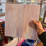 Mauve Iridescent Wispy Swirl Wissmach (WI 266LIR) Sheet Glass Colorado Glass Works