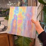 Mauve Iridescent Wispy Swirl Wissmach (WI 266LIR) Sheet Glass Colorado Glass Works