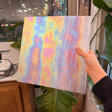 Mauve Iridescent Wispy Swirl Wissmach (WI 266LIR) Sheet Glass Colorado Glass Works