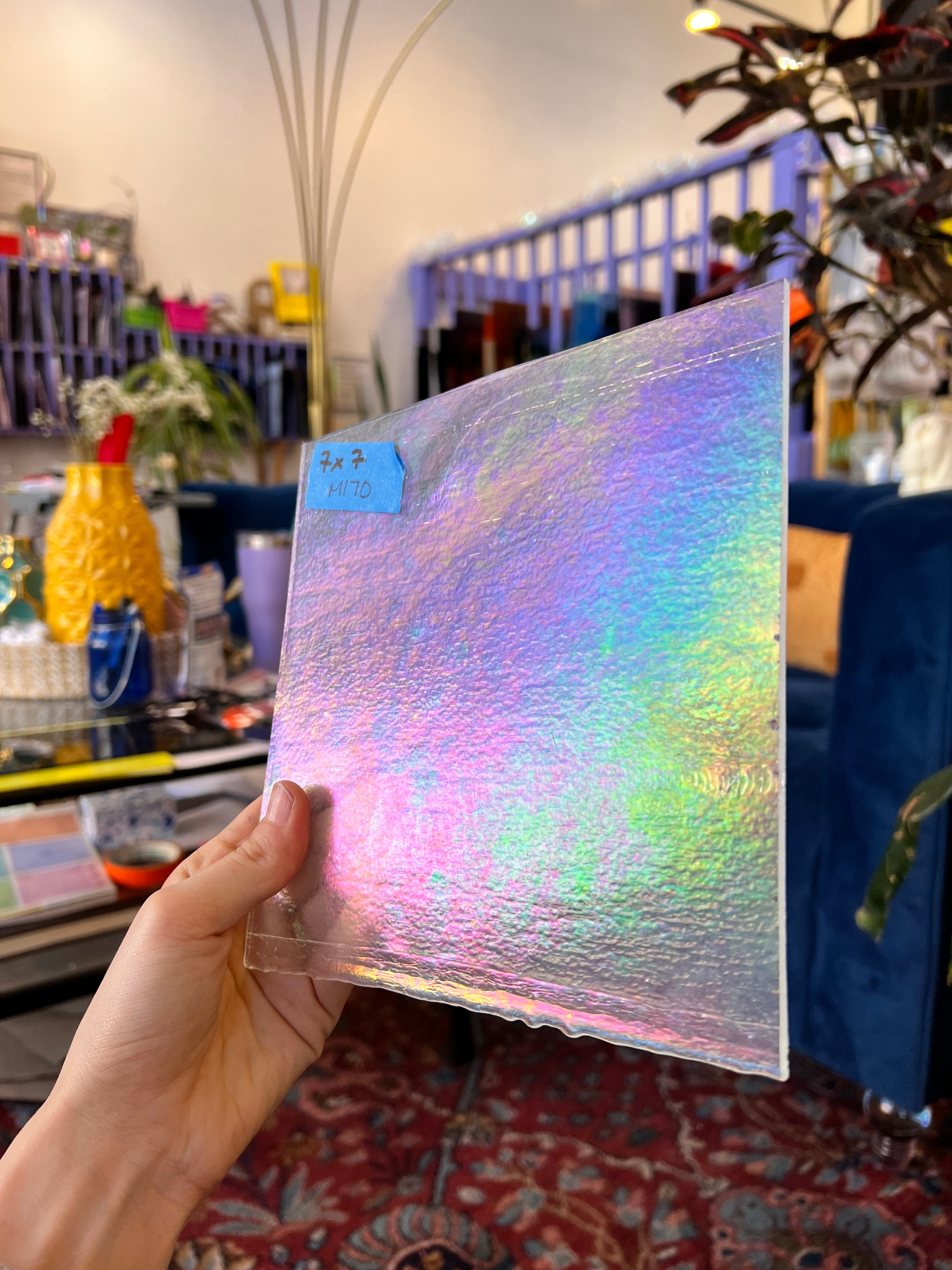 Clear Iridescent Vintage Uroboros COE 90 Fusible