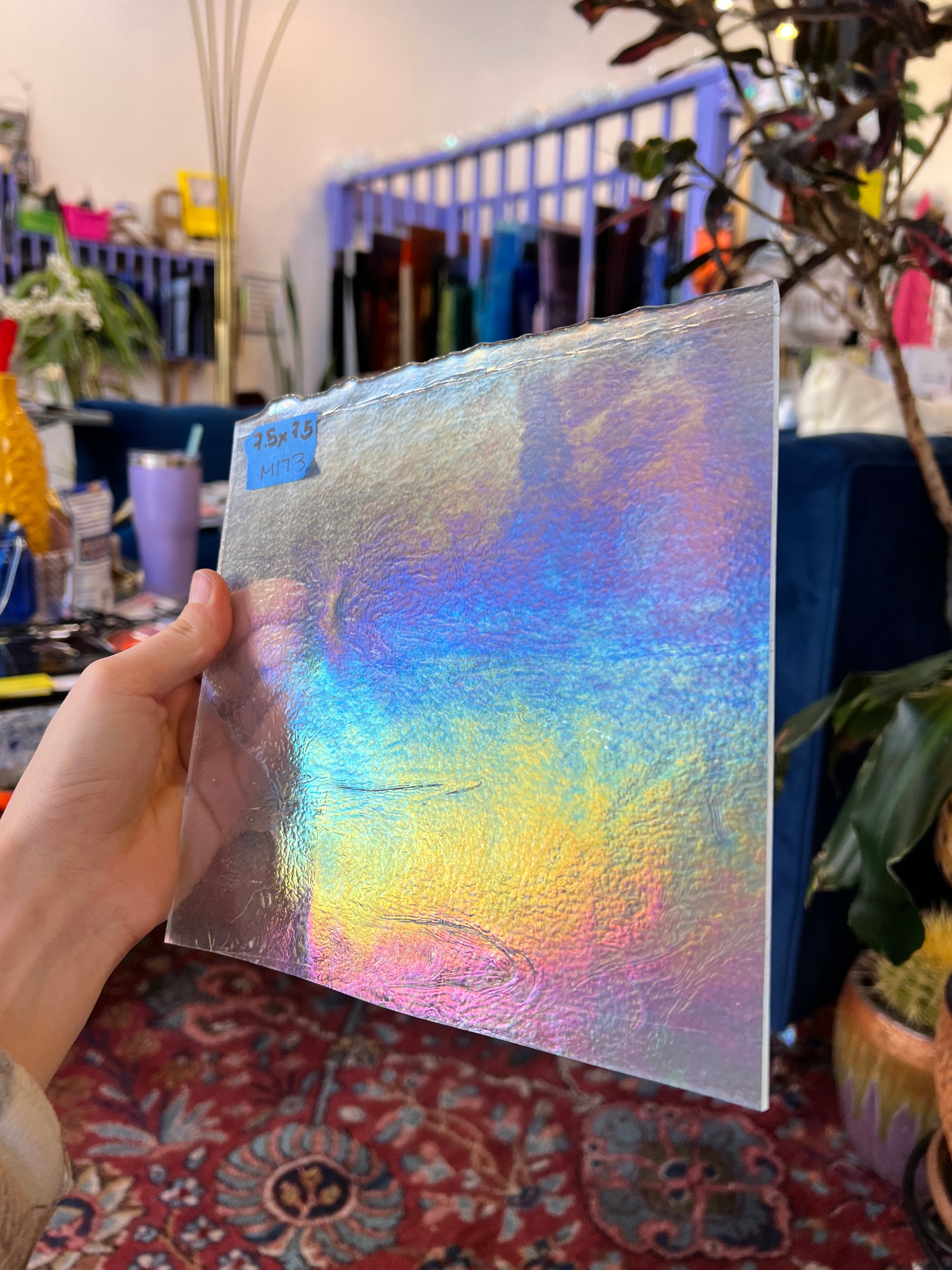 Clear Iridescent Vintage Uroboros COE 90 Fusible