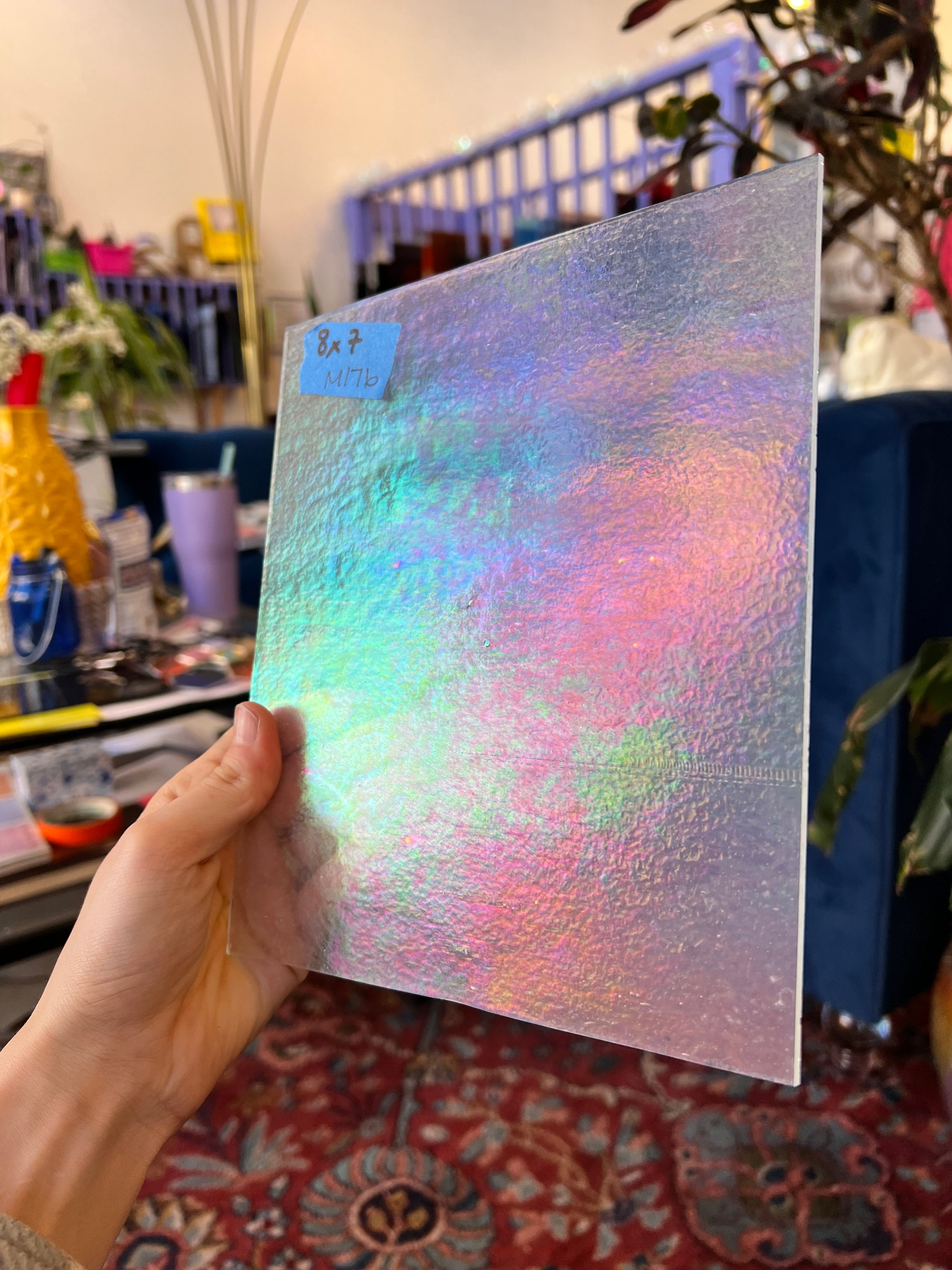 Clear Iridescent Vintage Uroboros COE 90 Fusible