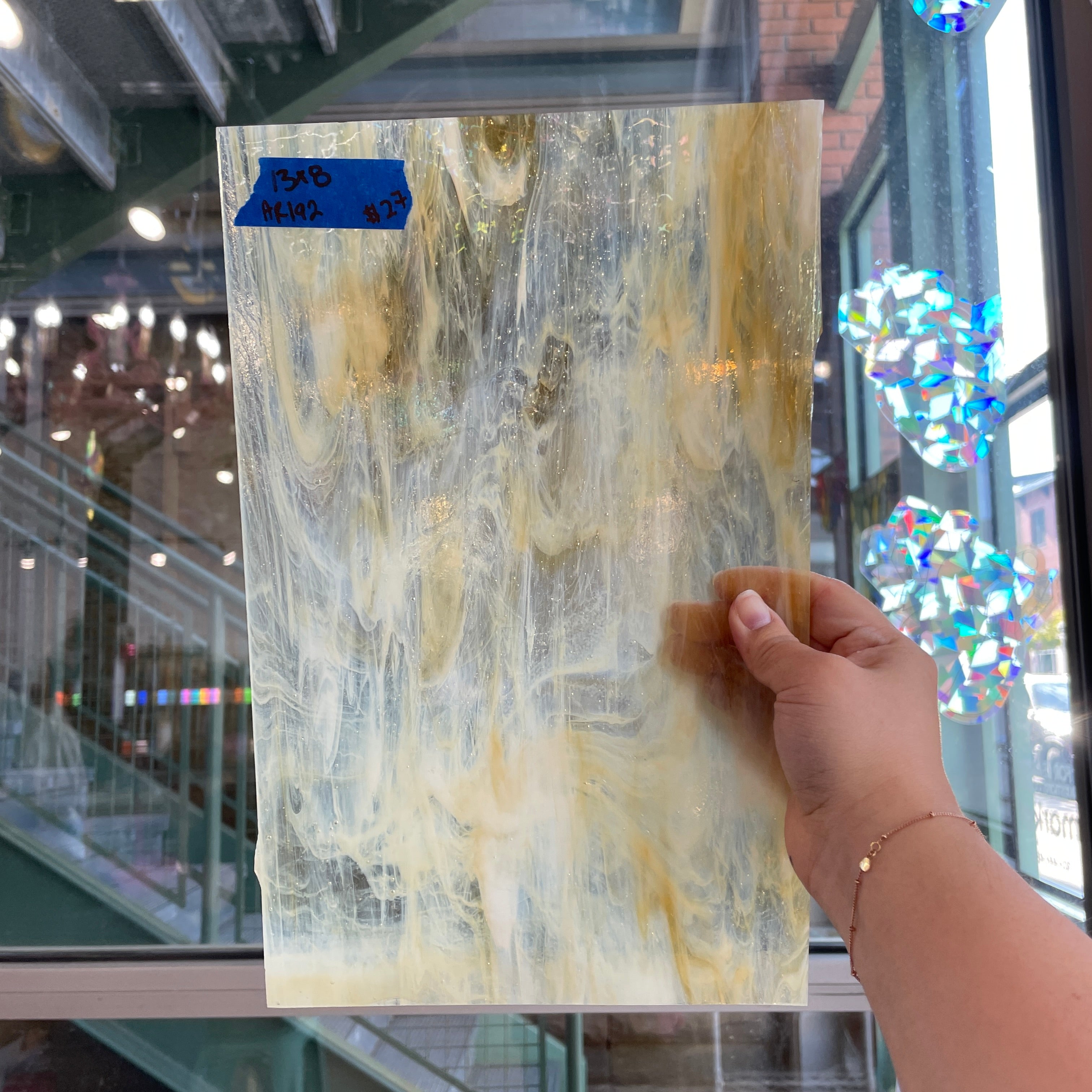 Honey Yellow White Wispy Transparent Armstrong