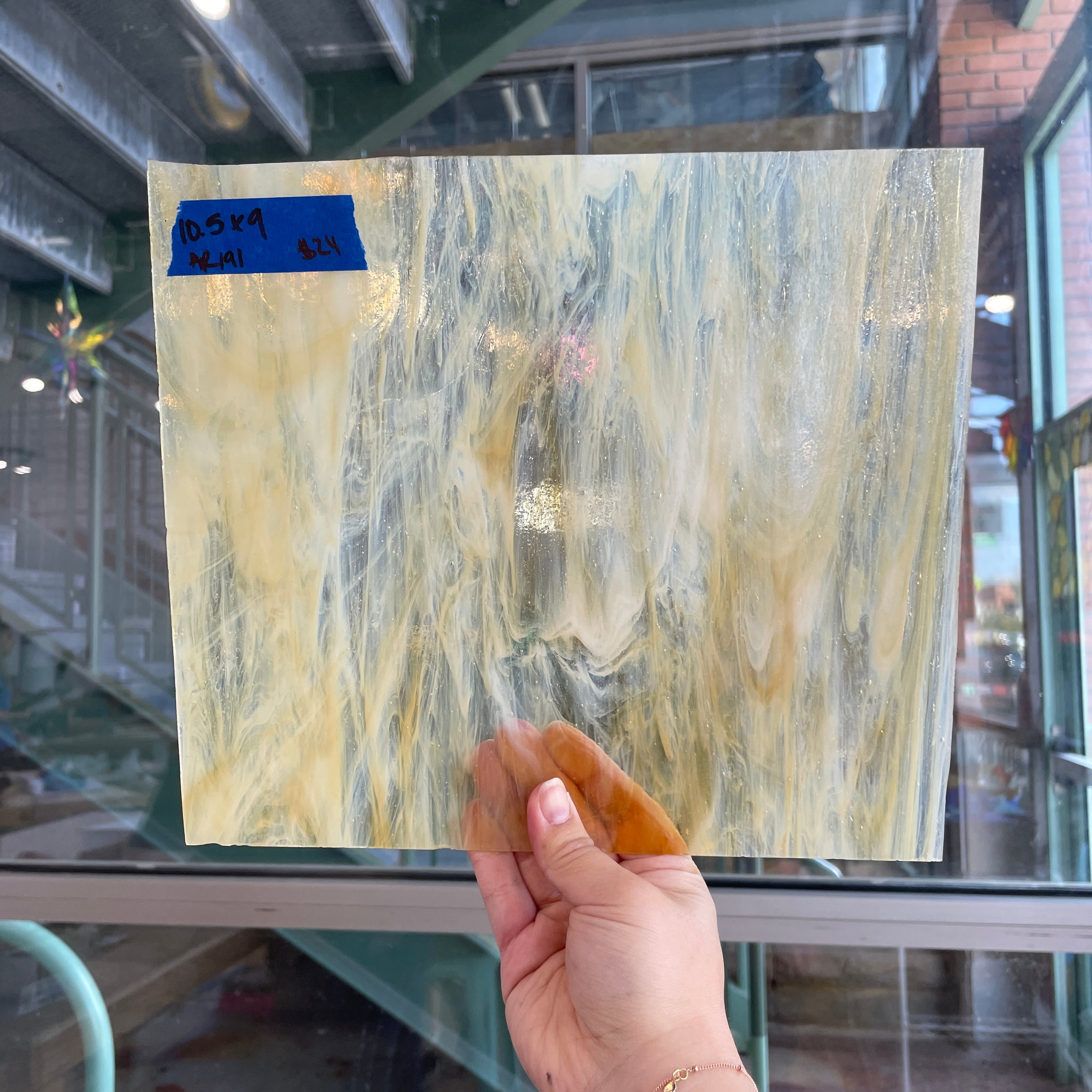 Honey Yellow White Wispy Transparent Armstrong
