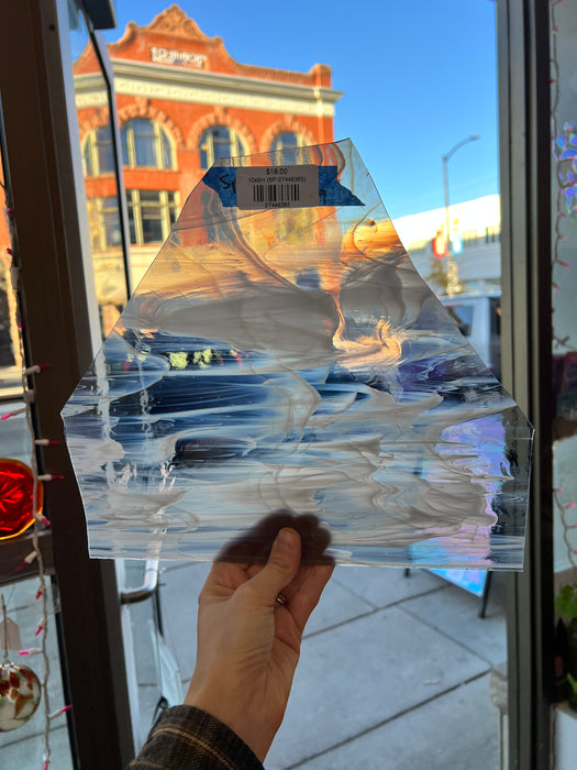 Light Gray Wispy Spectrum Sheet Glass Colorado Glass Works