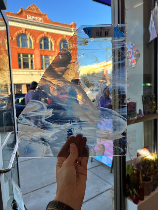 Light Gray Wispy Spectrum Sheet Glass Colorado Glass Works