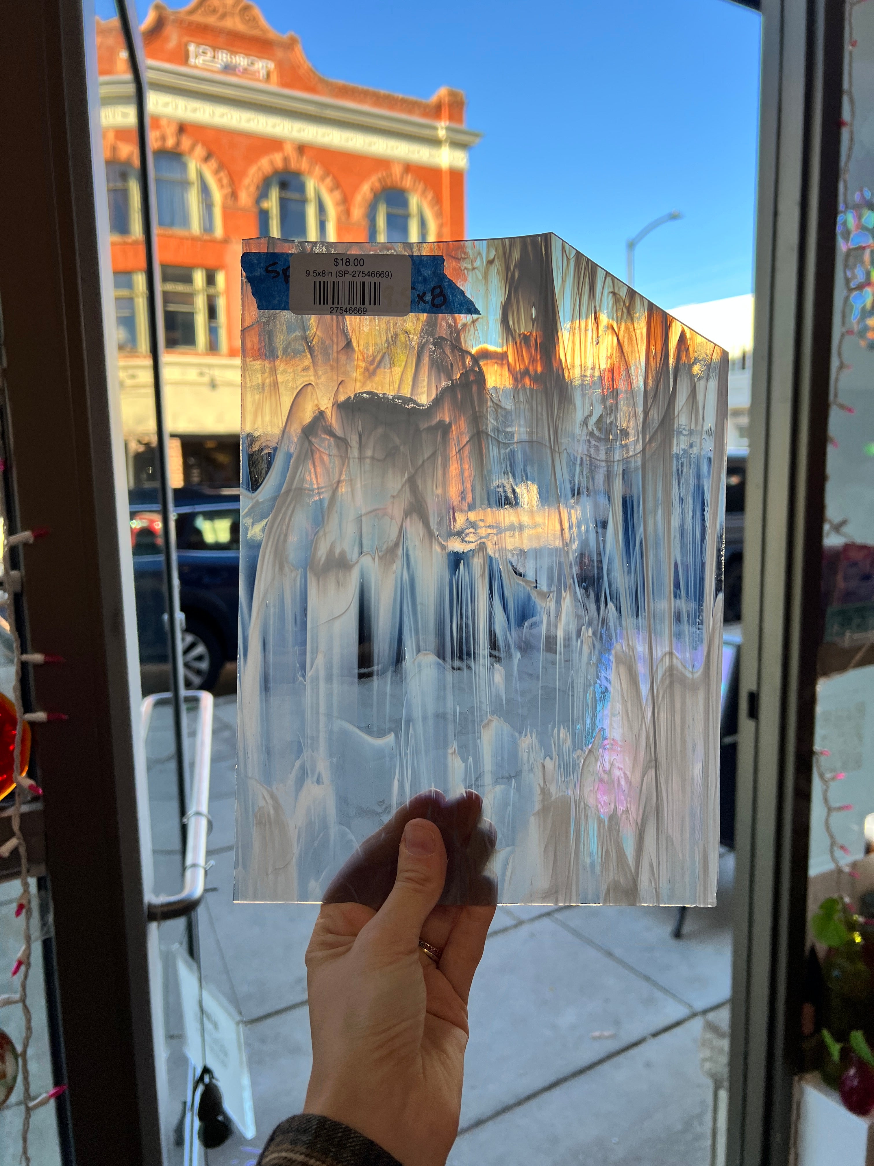 Light Gray Wispy Spectrum Sheet Glass Colorado Glass Works