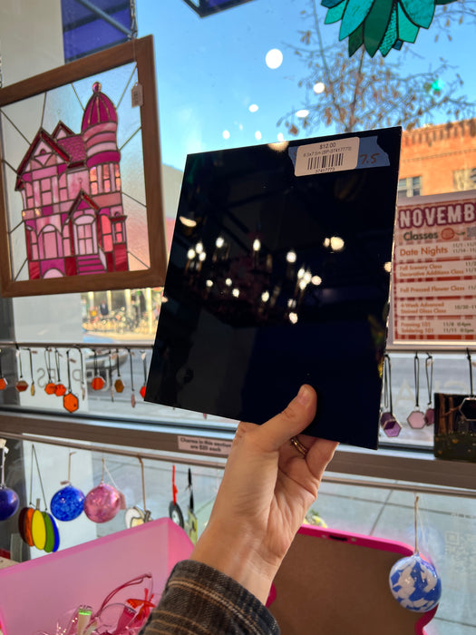 Black Solid Spectrum Sheet Glass Colorado Glassworks