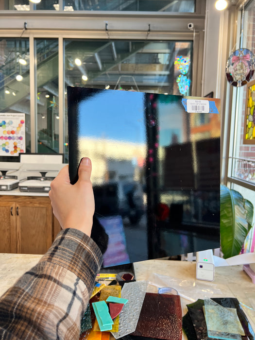 Black Solid Spectrum Sheet Glass Colorado Glassworks