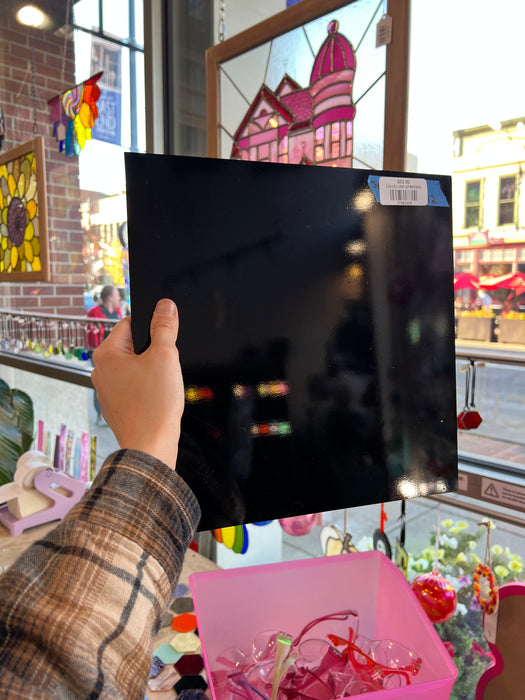 Black Solid Spectrum Sheet Glass Colorado Glassworks