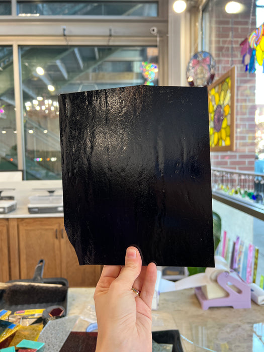 Black Iridescent Wissmach Fusible 96 COE Sheet Glass Colorado Glass Works
