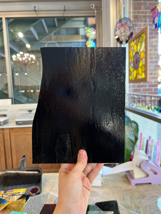 Black Iridescent Wissmach Fusible 96 COE Sheet Glass Colorado Glass Works