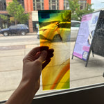 Rainbow Swirl Mouth Blown Lamberts Sheet Glass Colorado Glassworks   
