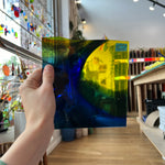 Rainbow Swirl Mouth Blown Lamberts Sheet Glass Colorado Glassworks   