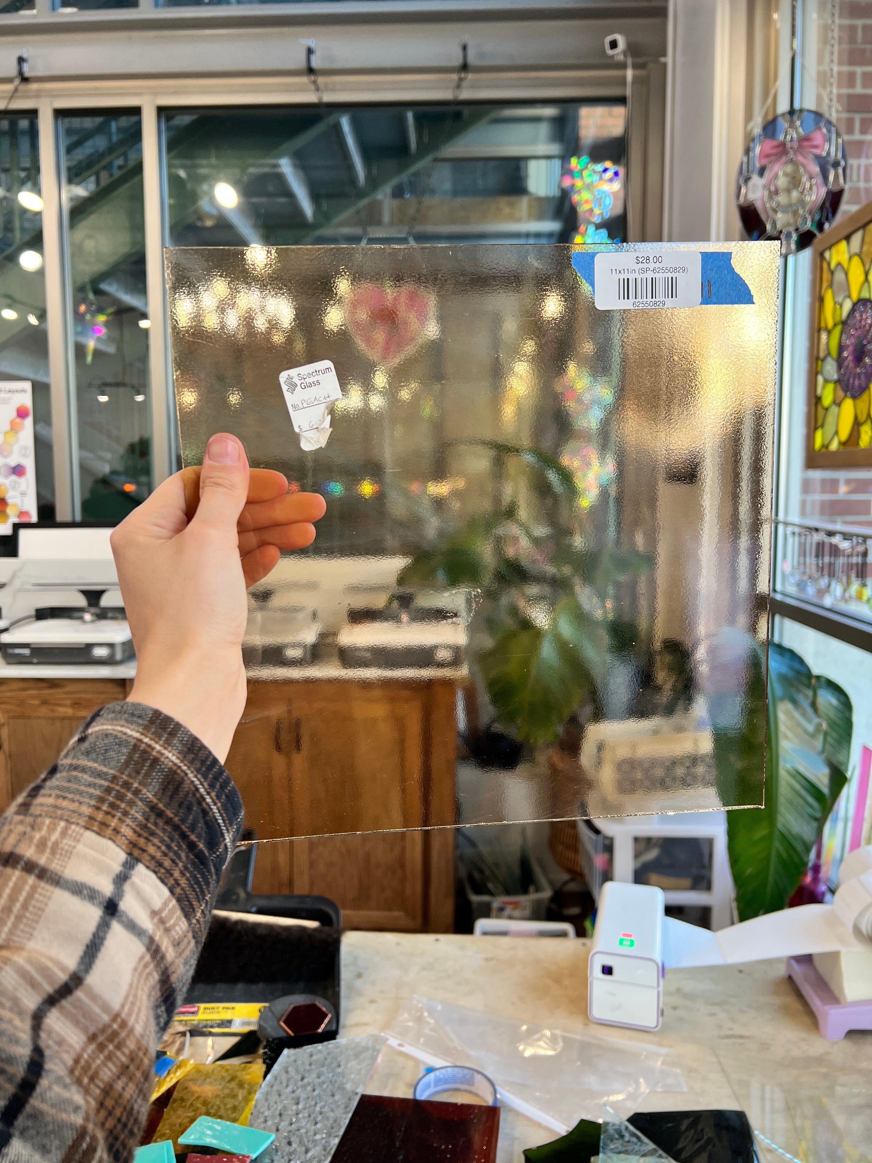 Amber Light Brown Spectrum Sheet Glass Colorado Glassworks 11x11in (SP-62550829)