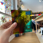Rainbow Swirl Mouth Blown Lamberts Sheet Glass Colorado Glassworks   