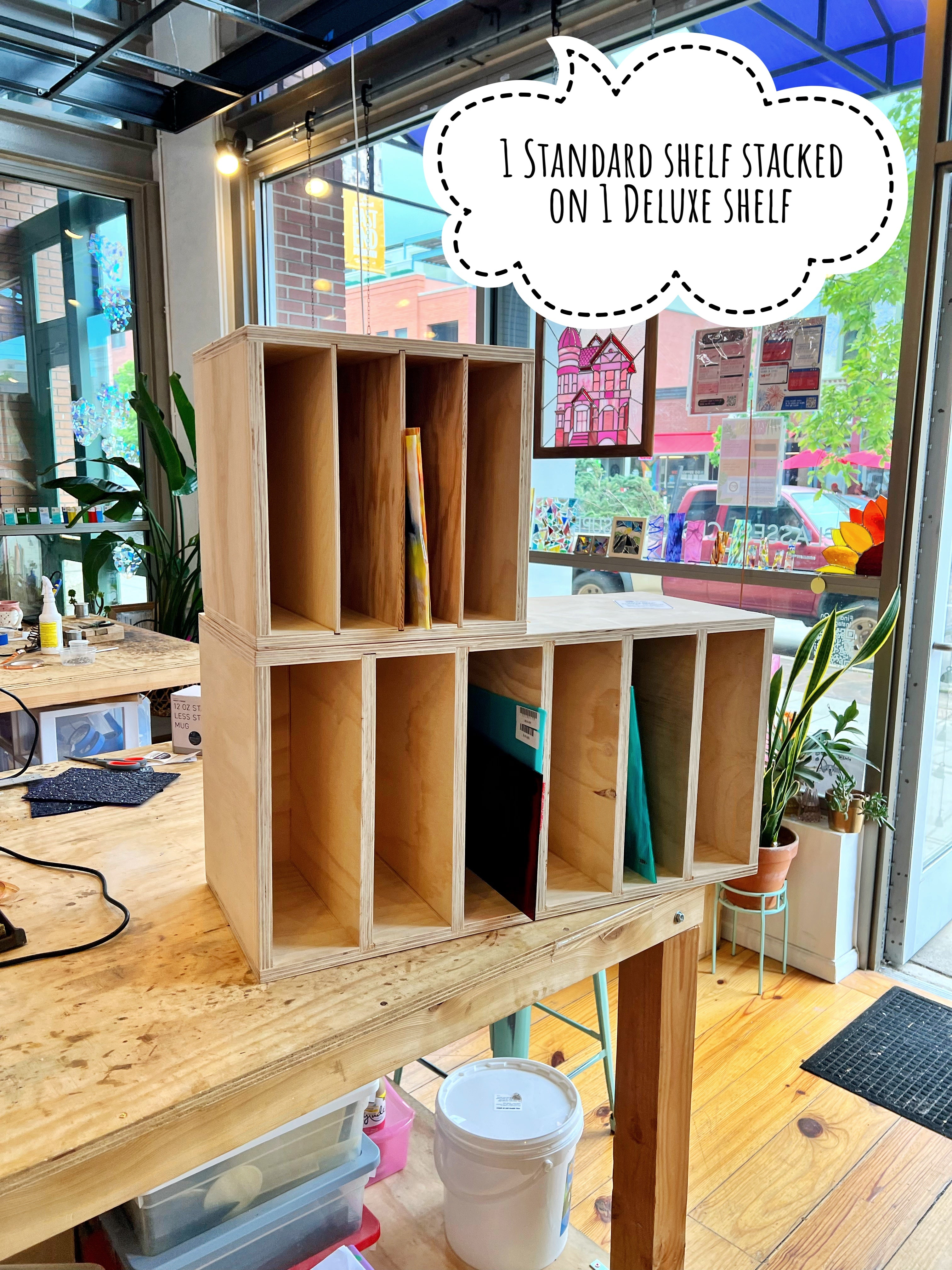 MadeToOrder Stained Glass Storage Shelf (variety of sizes) Colorado