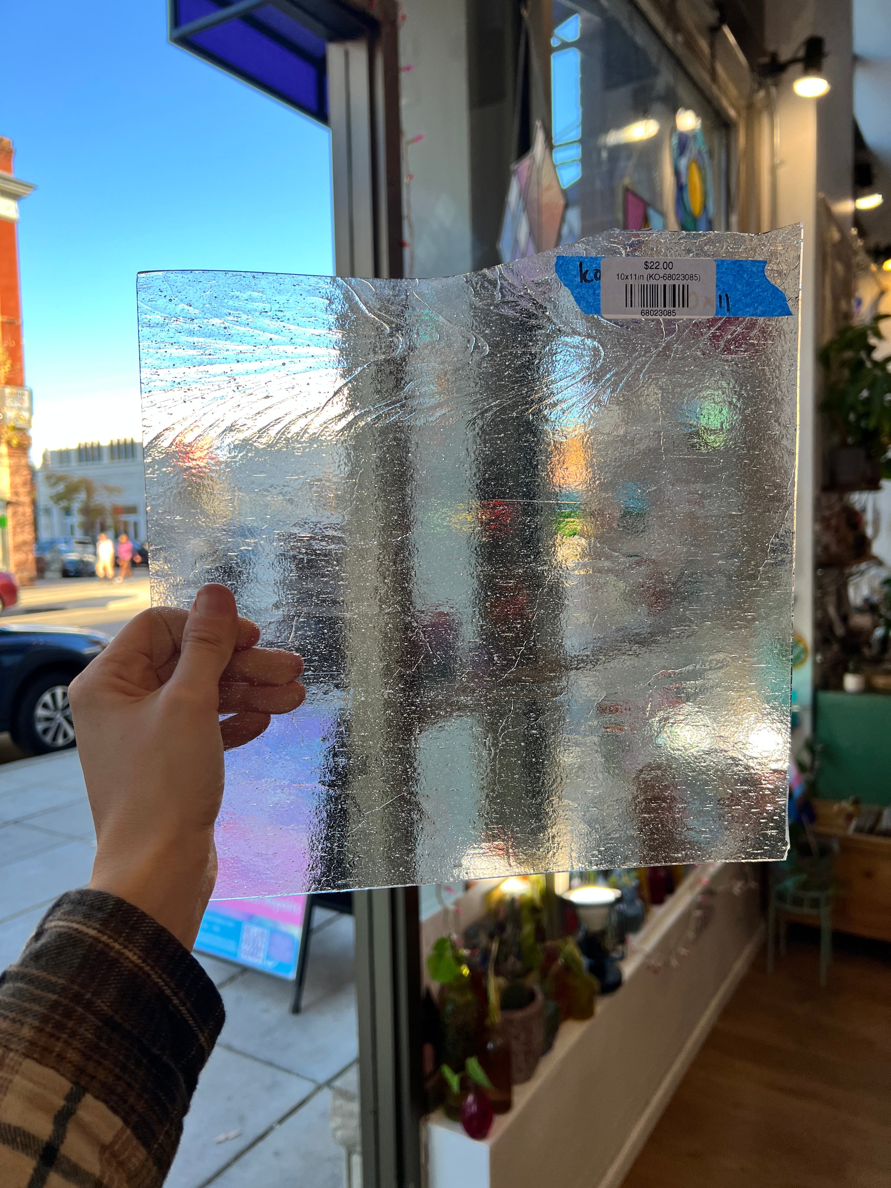 Clear Seedy Kokomo Transparent Sheet Glass Colorado Glassworks