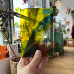 Rainbow Swirl Mouth Blown Lamberts Sheet Glass Colorado Glassworks   