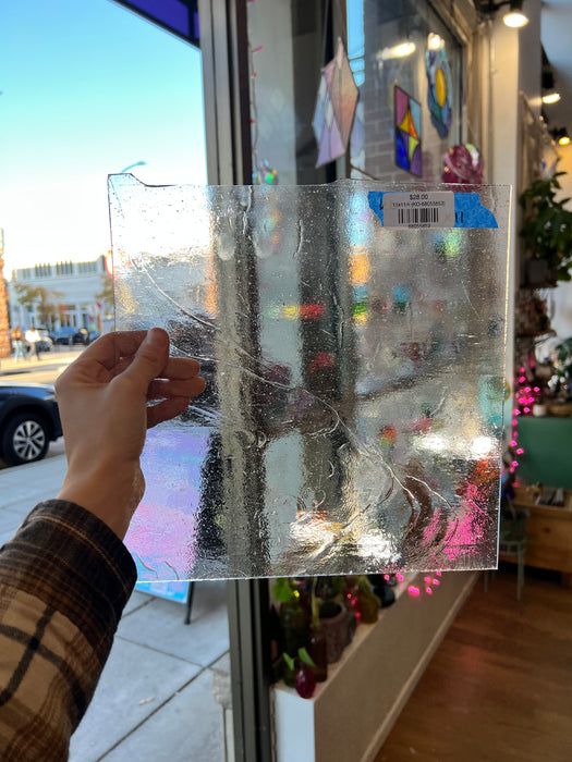 Clear Seedy Textured Kokomo Sheet Glass Colorado Glassworks