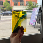 Rainbow Swirl Mouth Blown Lamberts Sheet Glass Colorado Glassworks LA280 (5x3.5in)  