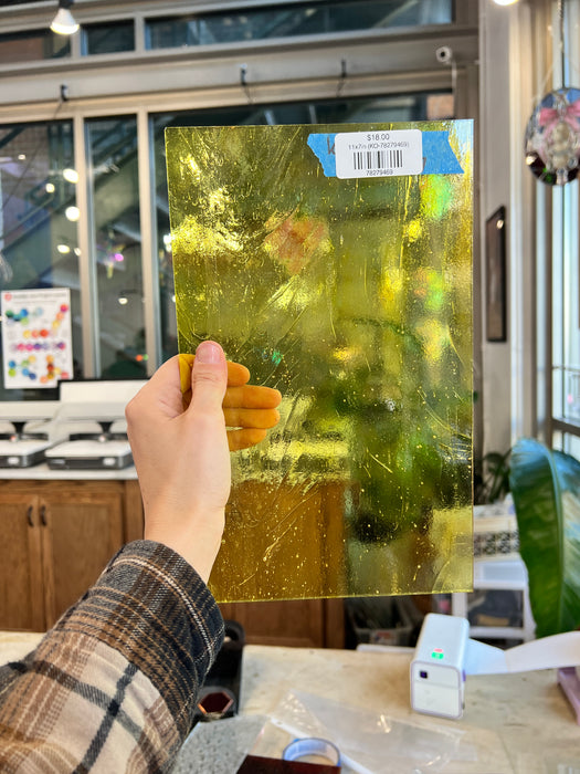 Wispy Yellow Kokomo Colorado Glassworks 11x7in (KO-78279469)