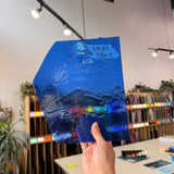 Transparent Medium Blue Kokomo Sheet Glass Bullseye