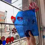 Transparent Medium Blue Kokomo Sheet Glass Bullseye