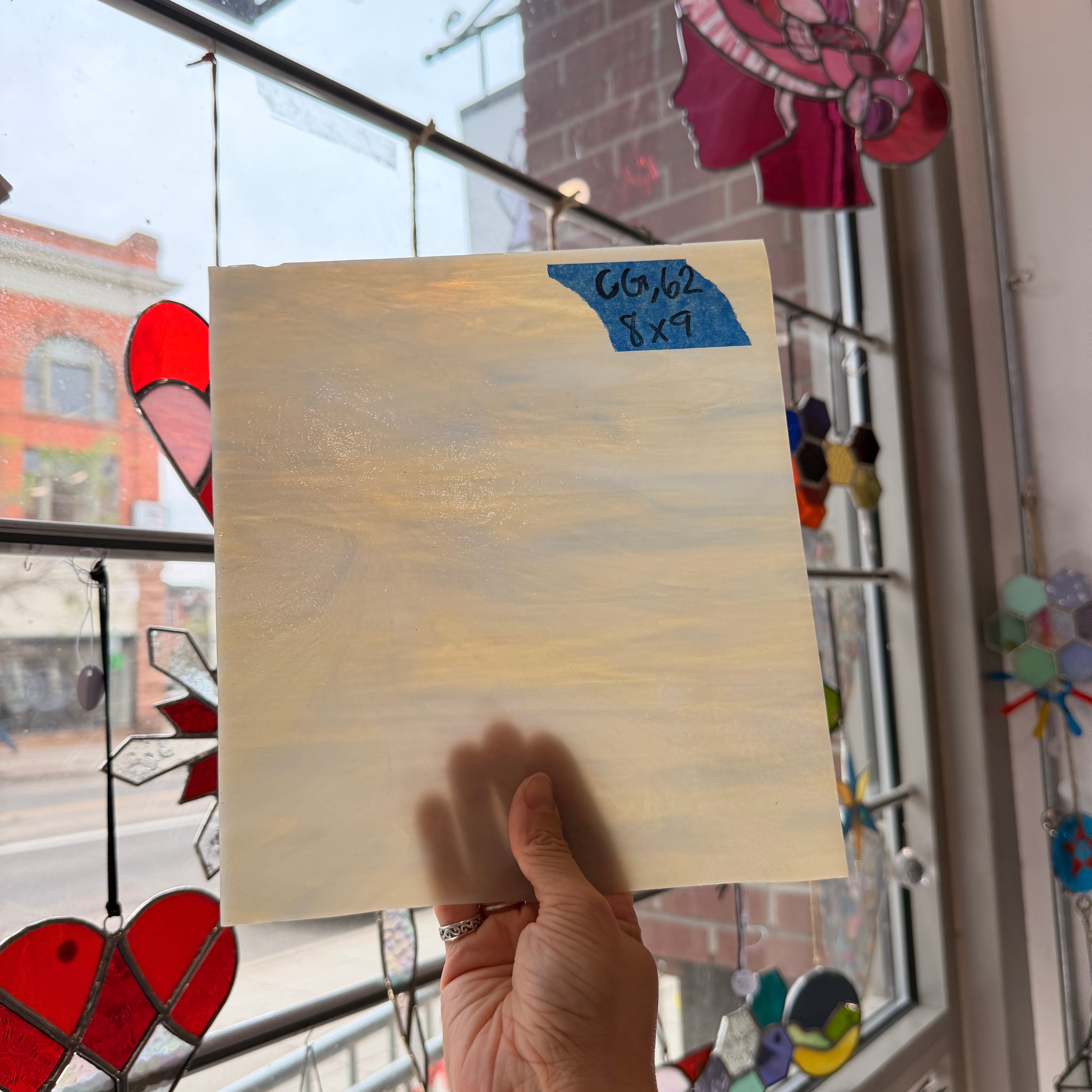 Cream Mixed Kokomo Sheet Glass Colorado Glassworks