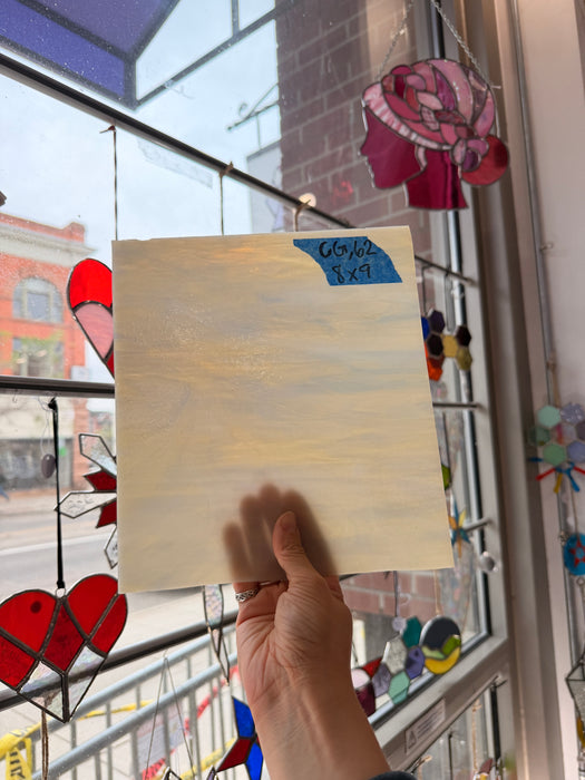Cream Mixed Kokomo Sheet Glass Colorado Glassworks