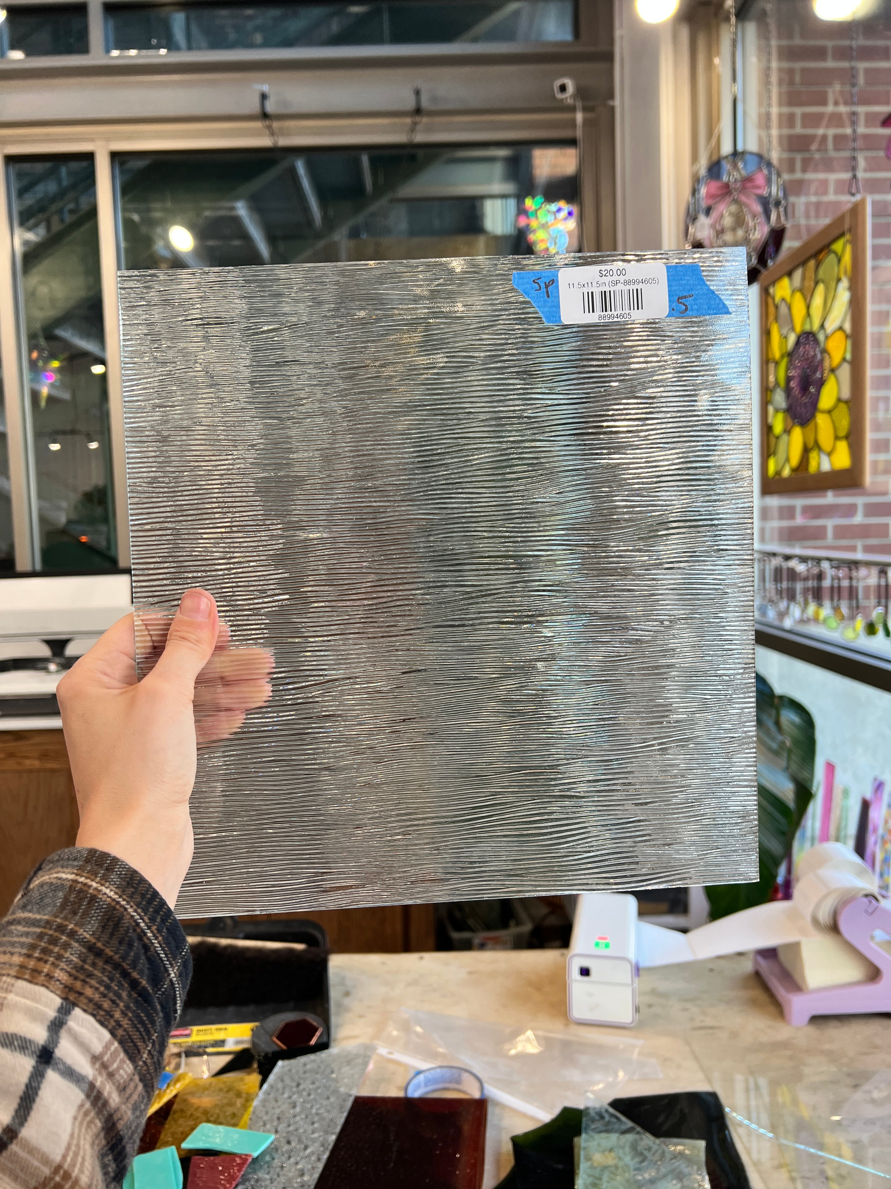 Clear Chord Transparent Spectrum Sheet Glass Colorado Glassworks 11.5x11.5in (SP-88994605)