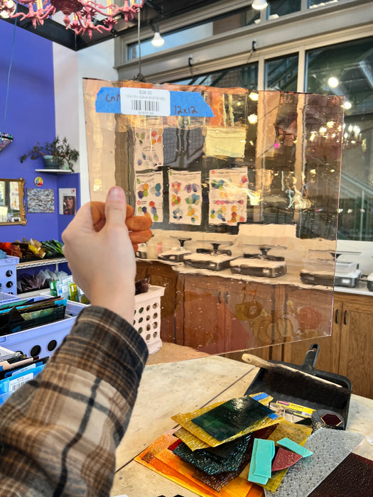 Champagne Transparent German New Antique Sheet Glass Spectrum