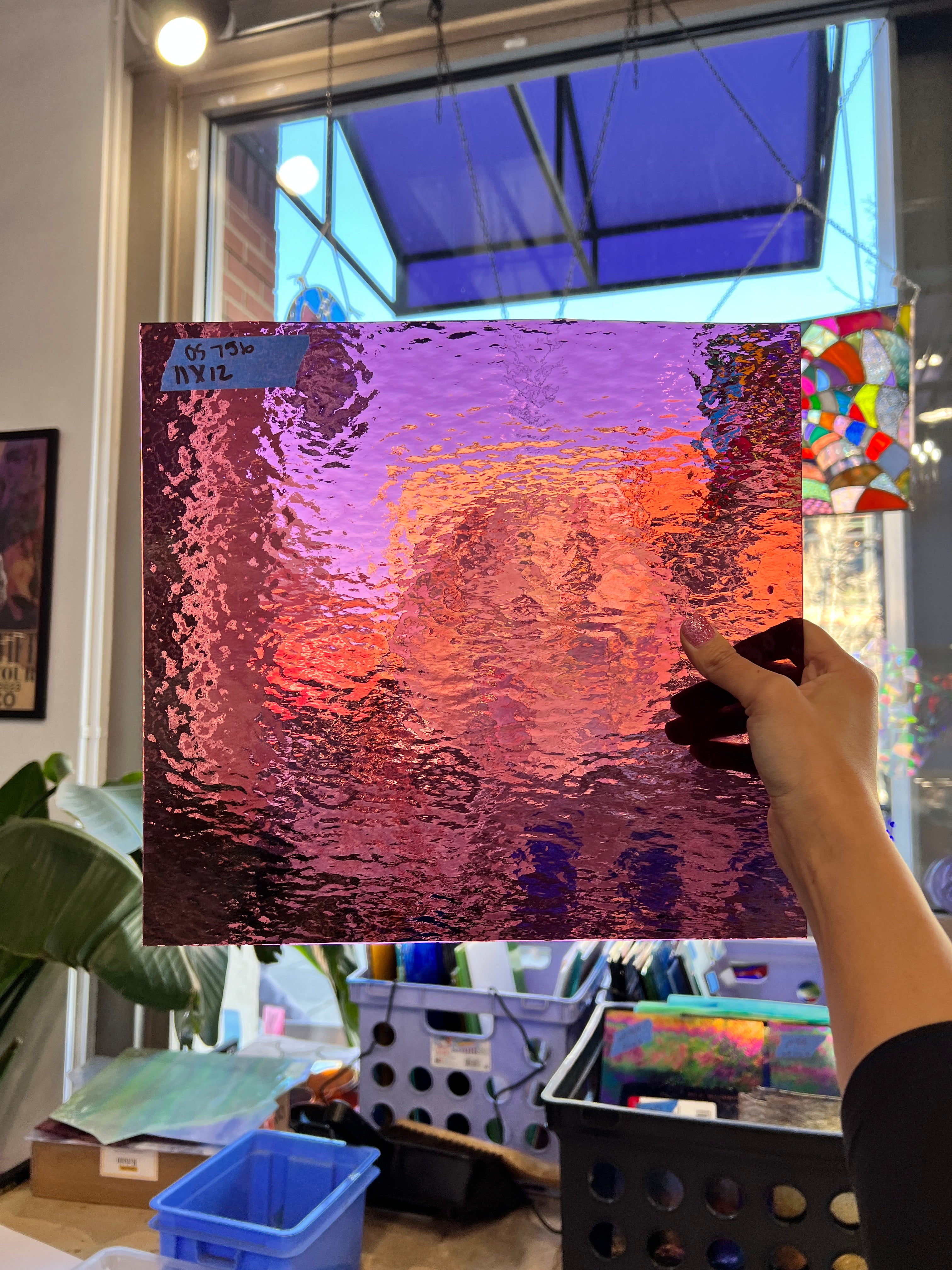 Light Purple Rough Rolled Oceanside Fusible 96 COE (142RR-F) Sheet Glass Colorado Glassworks