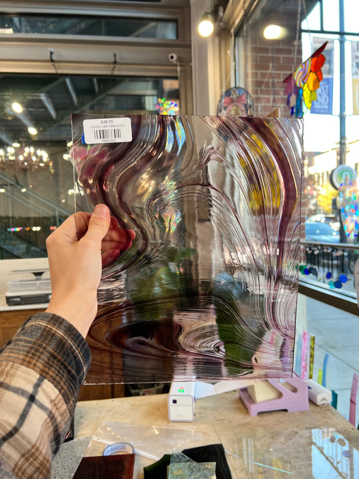 Vintage Purple Baroque Spectrum Sheet Glass Colorado Glass Works 12x10in (SP-79900205)